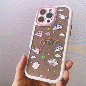 Cute Brown Phone Case with Cartoon Design